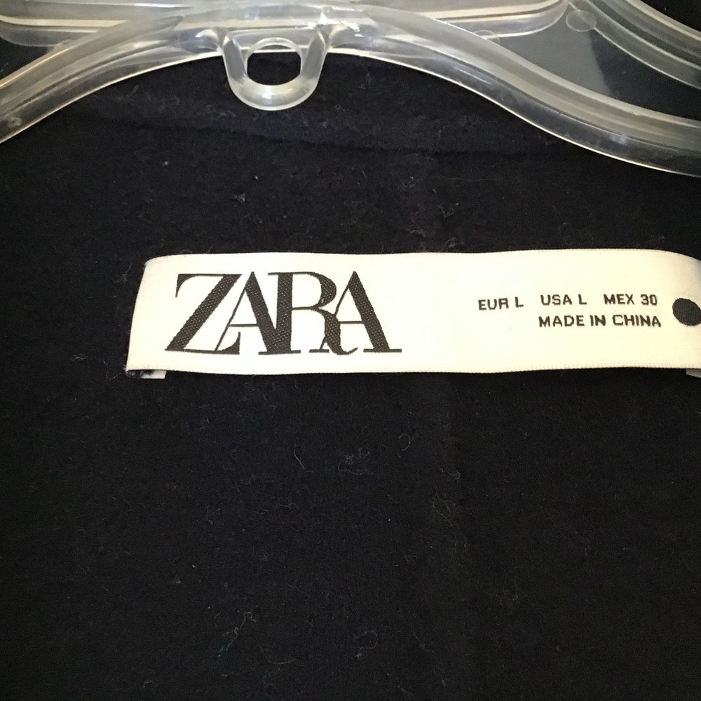 Zara Dark Navy Blue Coat with Gold Accents - Picture 7 of 11